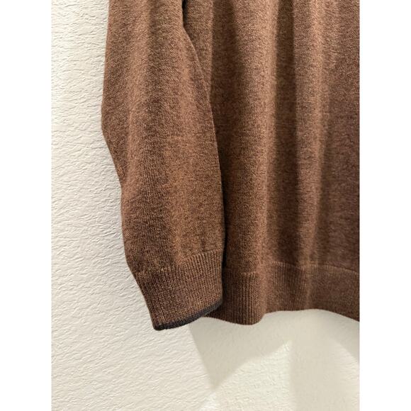 Neiman Marcus Men’s Brown 100% Merino Wool Pullover XXL Made in Italy - Picture 5 of 5